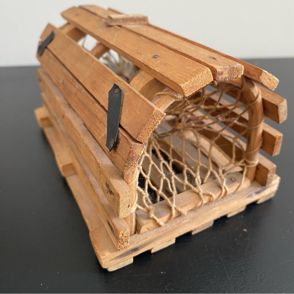 Handmade Mini Lobster Trap Folk Art